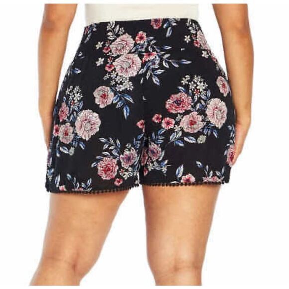 Three Dots Ladies' Floral Printed Shorts with Pockets size XXL - Picture 2 of 8